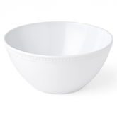 Small Beaded Melamine Serving Bowl - White, 6.5-Inch